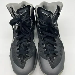 Nike Hyperquickness Zoom Gray/Black Basketball Shoes #599519-001 Nike Hyperquickness Grey/Black Mens Basketball Shoes  main image 4
